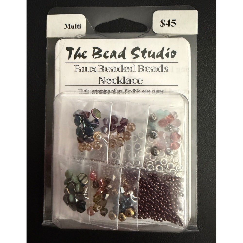 Jewelry Beading Kit Bead Studio Faux Beaded Bead Necklace Kit Multicolor DIY